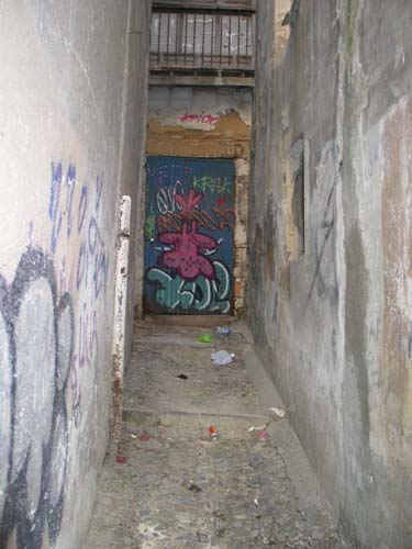 wall art in ally way